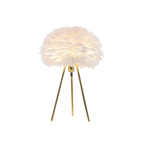 Lámpara De Mesa Inspirada En Plumas