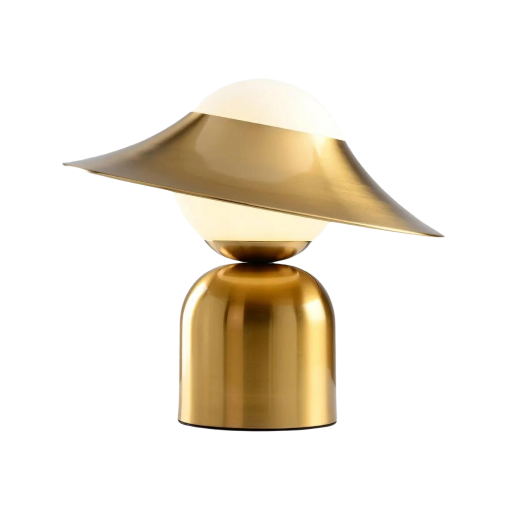 Lámpara De Mesa Moderna Inspirada En Un Sombrero