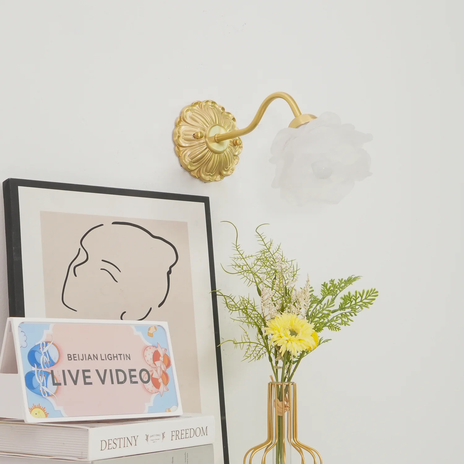 Apliques De Pared Retro Con Forma Floral