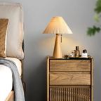 Lámpara De Mesita De Noche Vintage Plisada