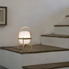 Lámpara De Mesa Bohemia Con Pantalla De Cristal