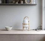 Lámpara De Mesa Bohemia Con Pantalla De Cristal