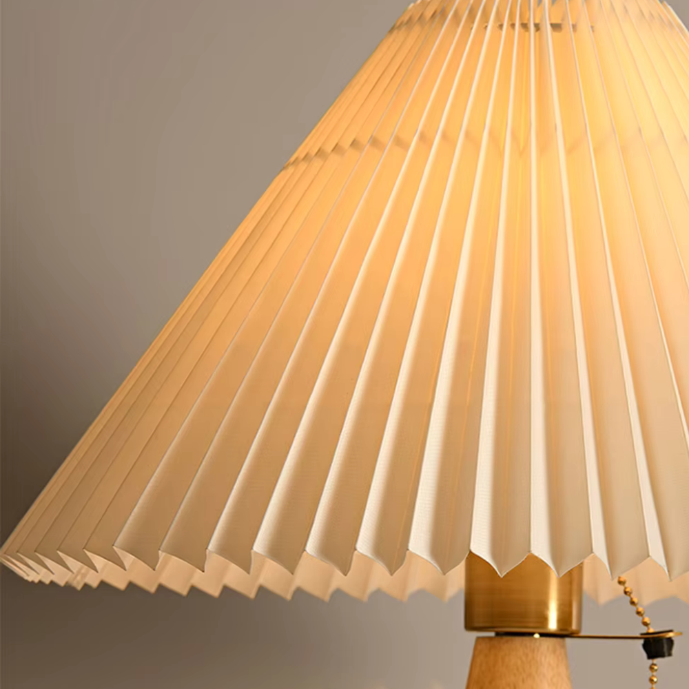 Lámpara De Mesita De Noche Vintage Plisada