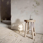 Lámpara De Mesa Bohemia Con Pantalla De Cristal