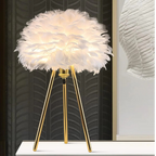 Lámpara De Mesa Inspirada En Plumas