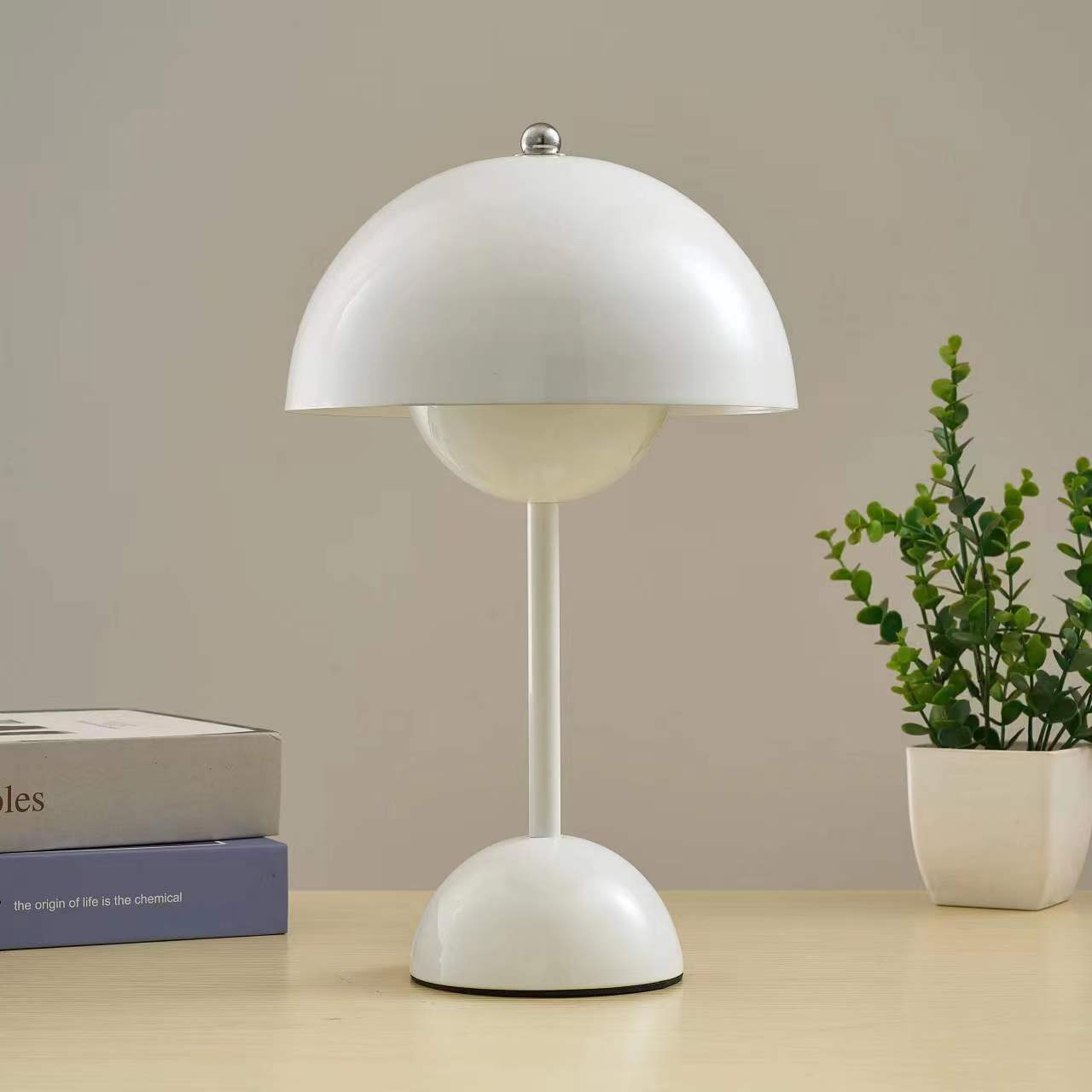 Lámpara De Mesa Recargable De Estilo Vintage