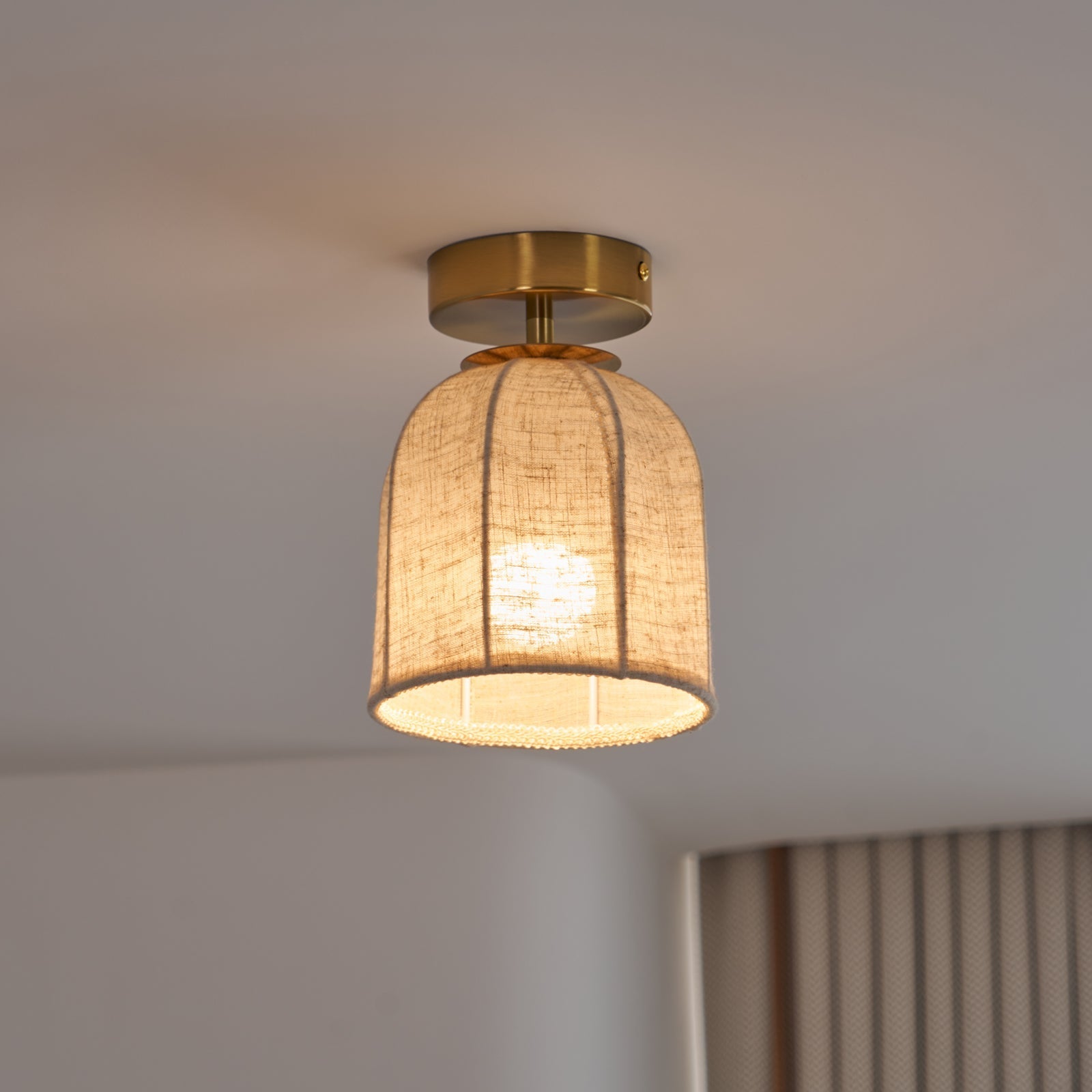 Lámpara De Techo Led Minimalista Con Forma De Campana Japandi