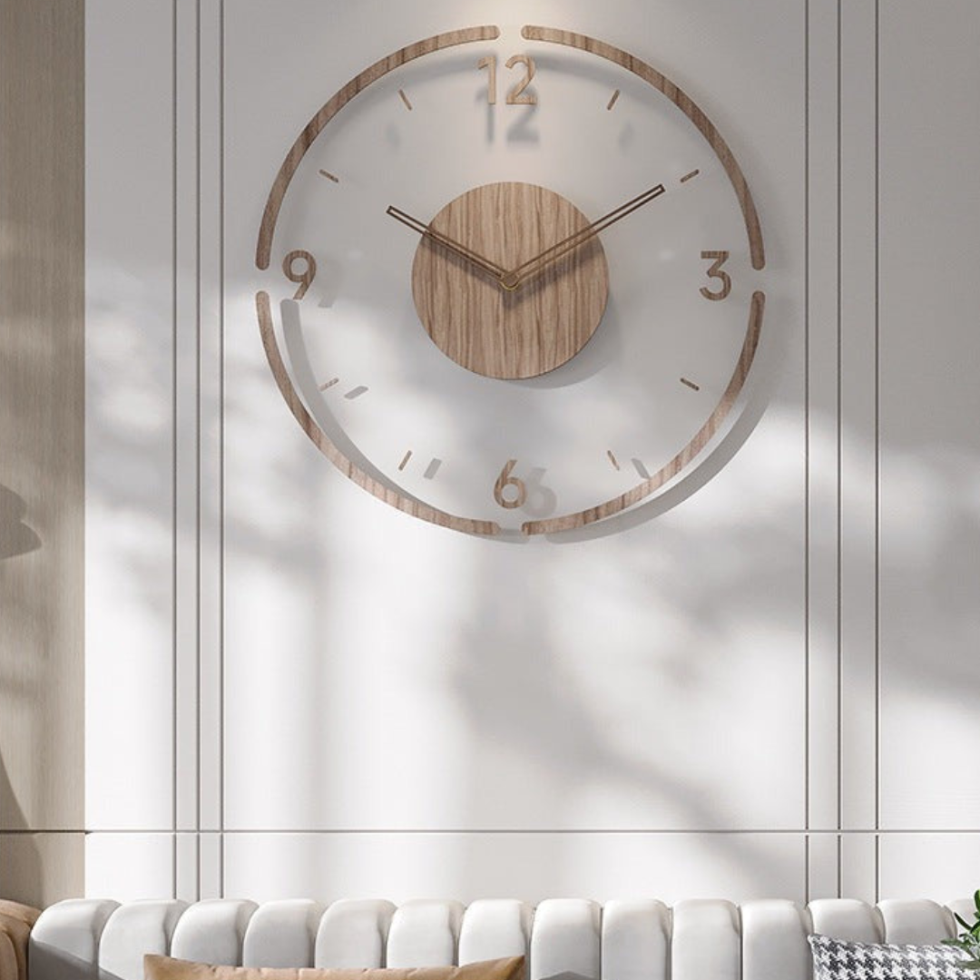 Reloj de Pared Minimalista de Madera