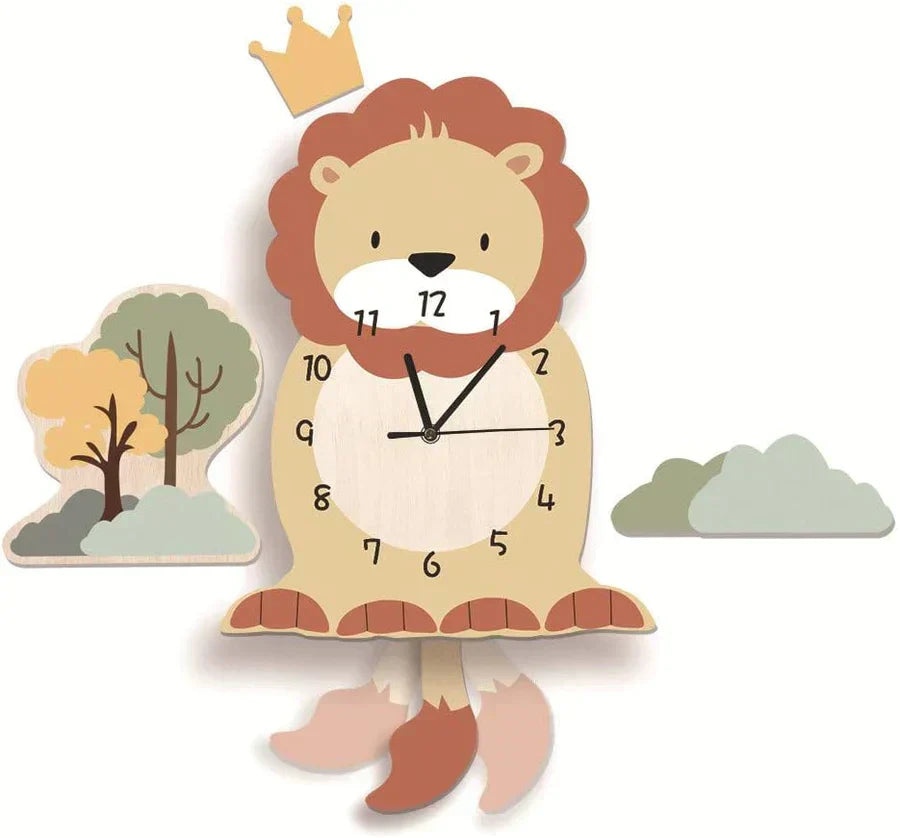 Reloj de Pared Infantil con Motivos de Animales