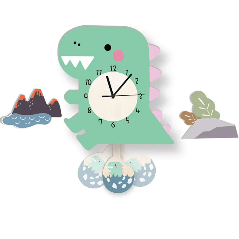Reloj de Pared Infantil con Motivos de Animales