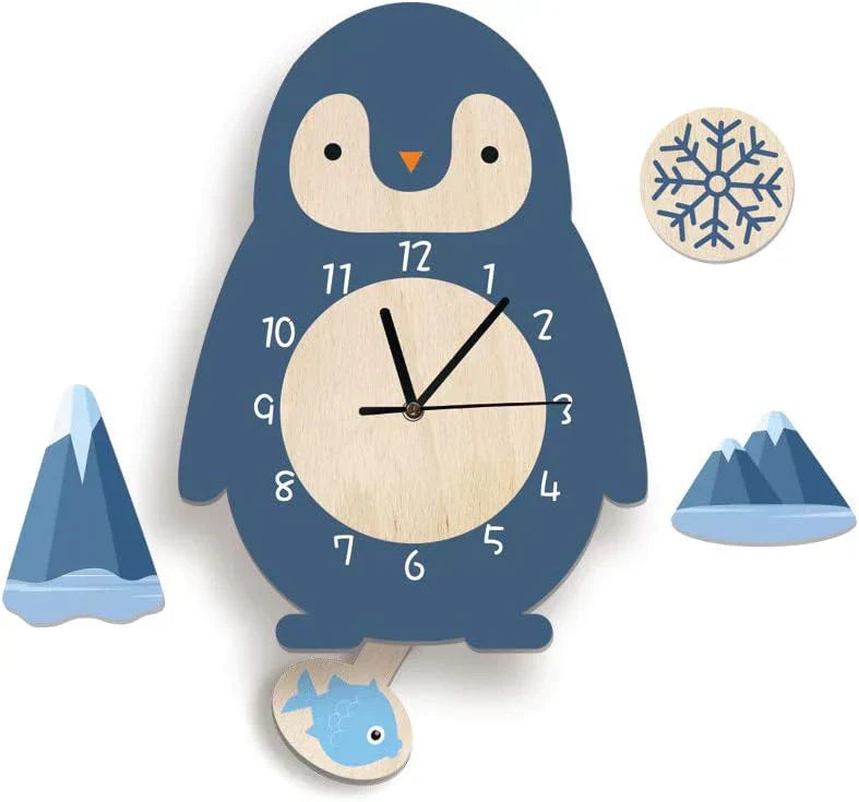 Reloj de Pared Infantil con Motivos de Animales