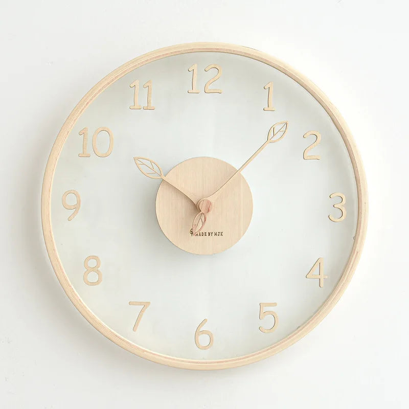 Reloj de Pared Minimalista de Vidrio