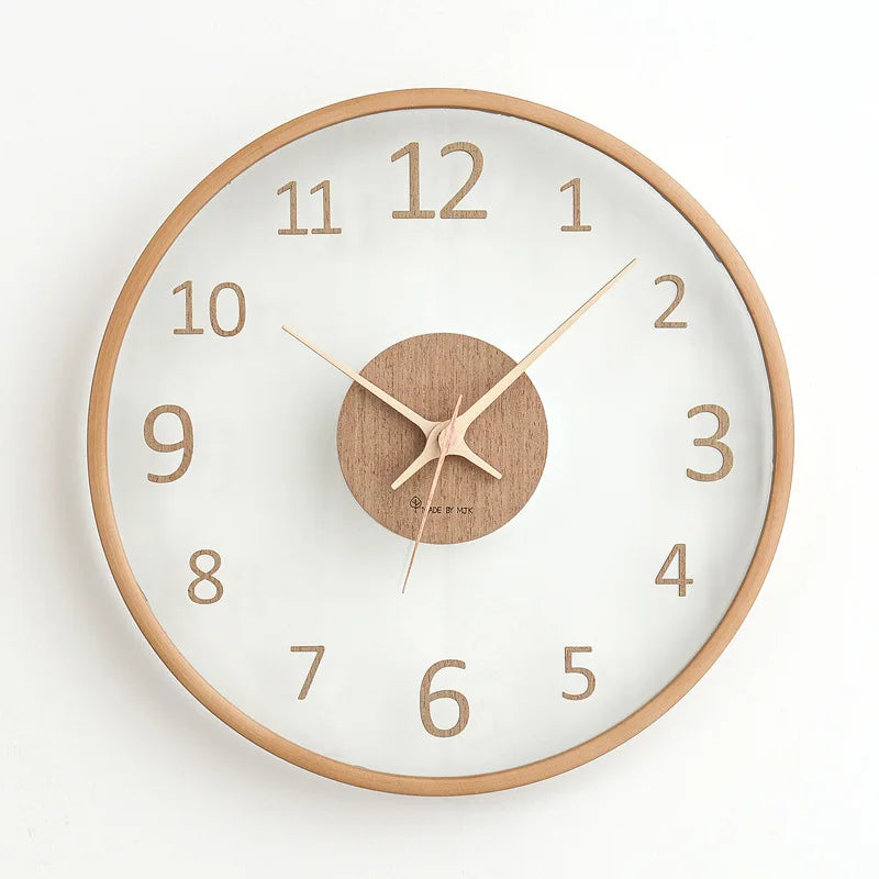 Reloj de Pared Minimalista de Vidrio