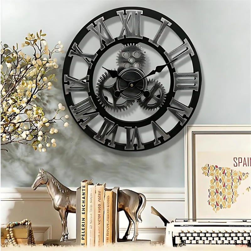 Reloj de Pared Vintage Industrial